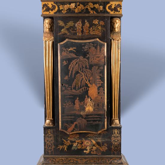 An English Japanned Longcase Clock In the Chinoiserie Taste